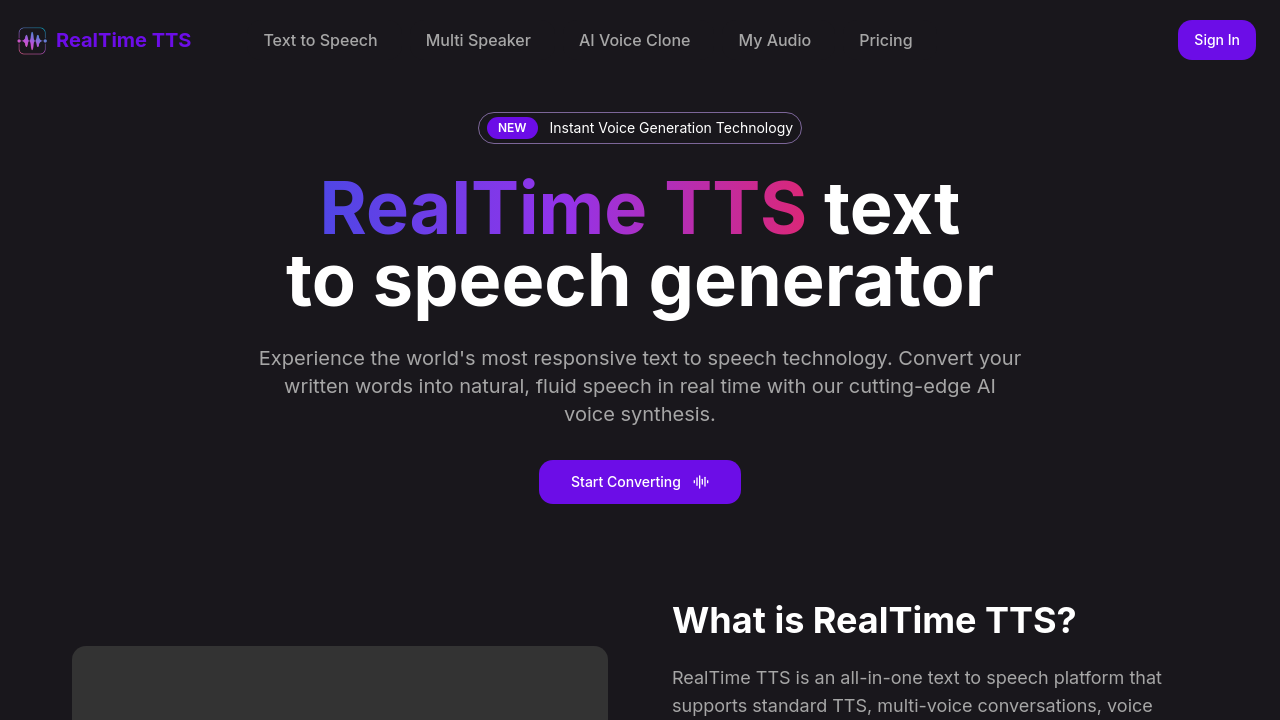 RealTime TTS