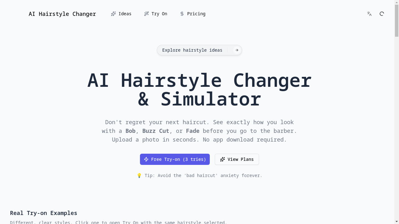 AI Hairstyle Changer