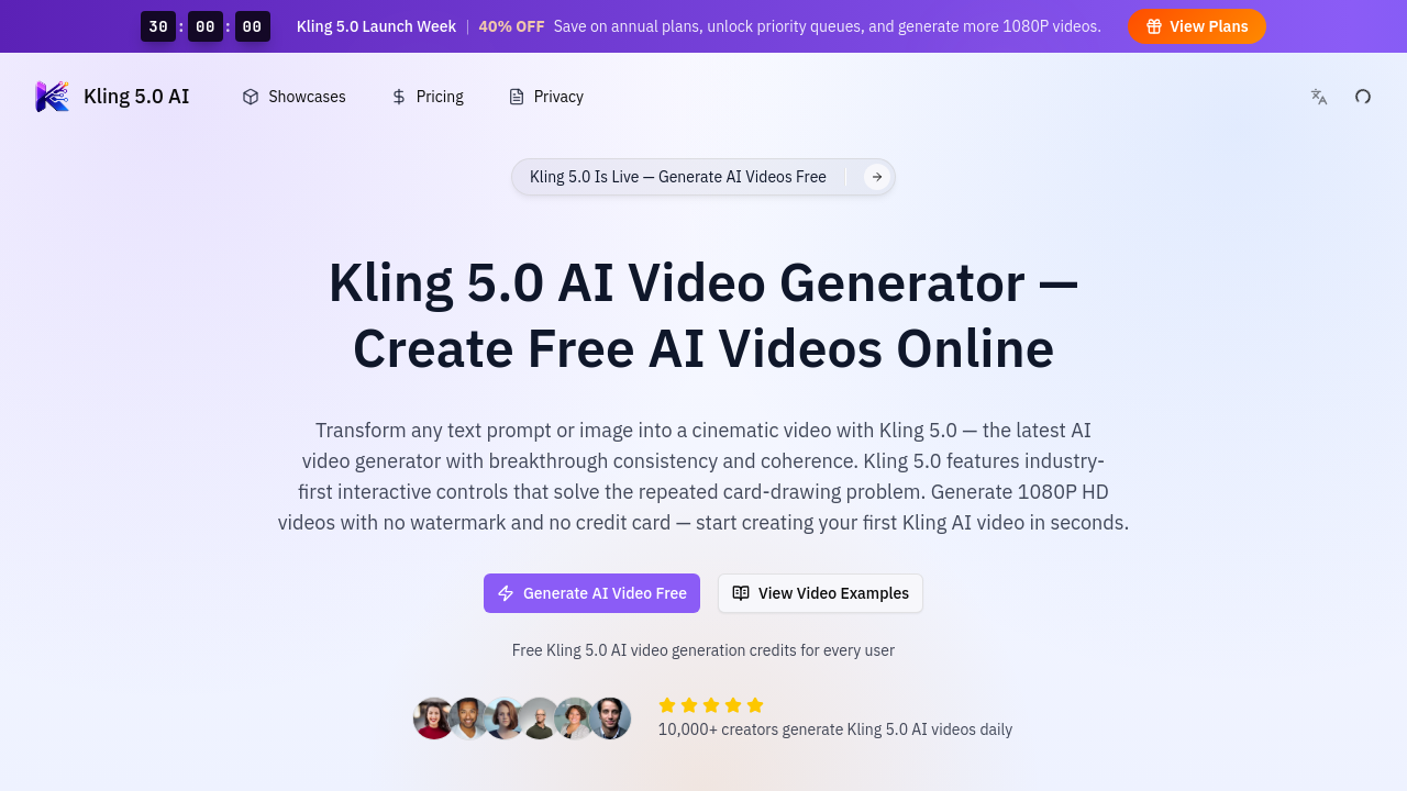 Kling 5.0 AI Video Generator