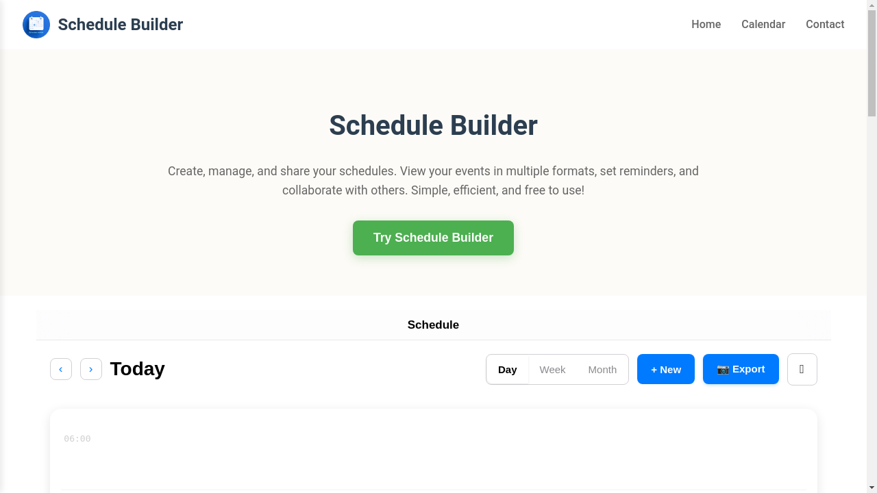 Schedule Builder