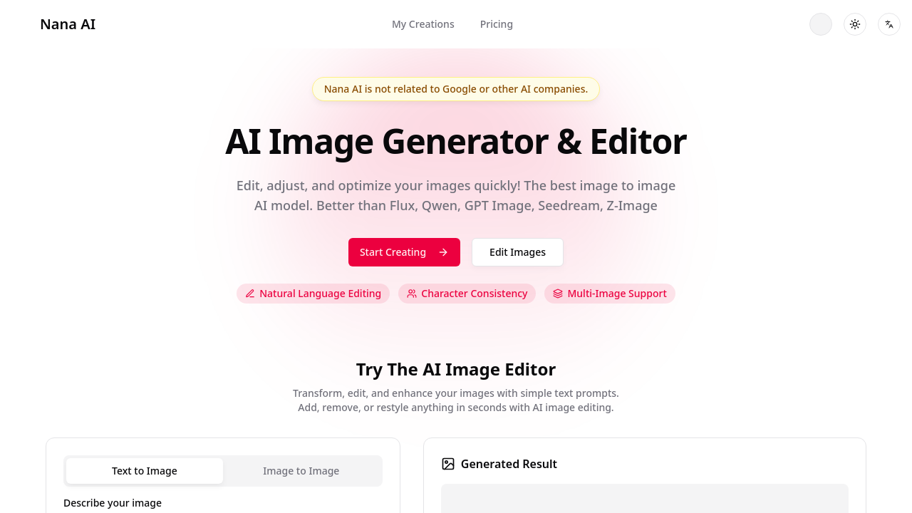 Nana AI - AI Image Generator & Editor