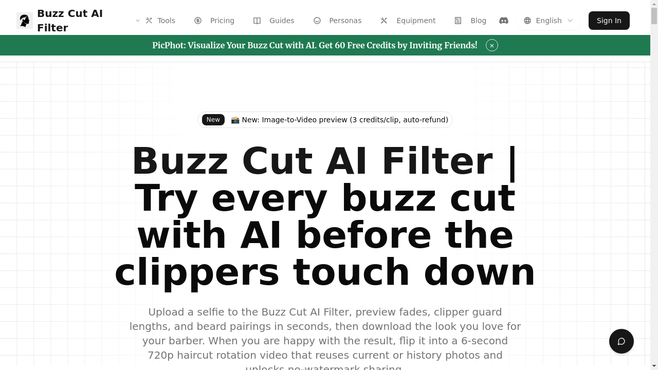 Buzz Cut AI Filter