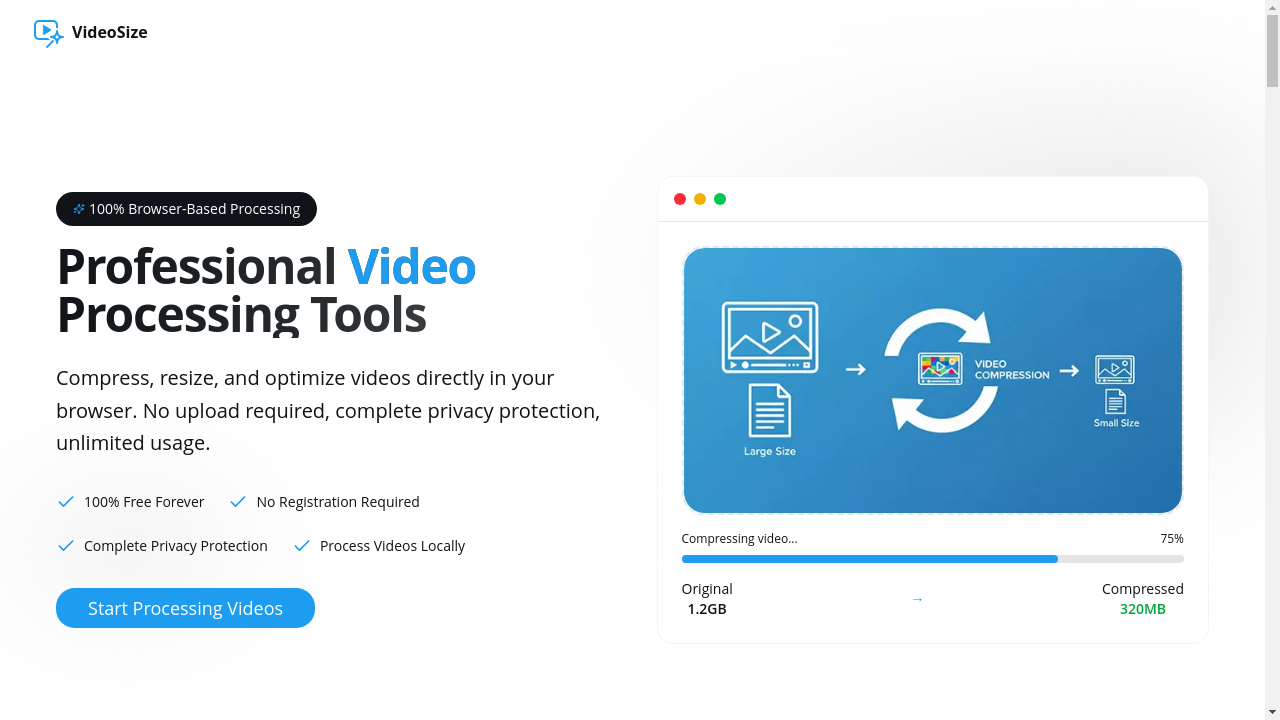 Video Size preview