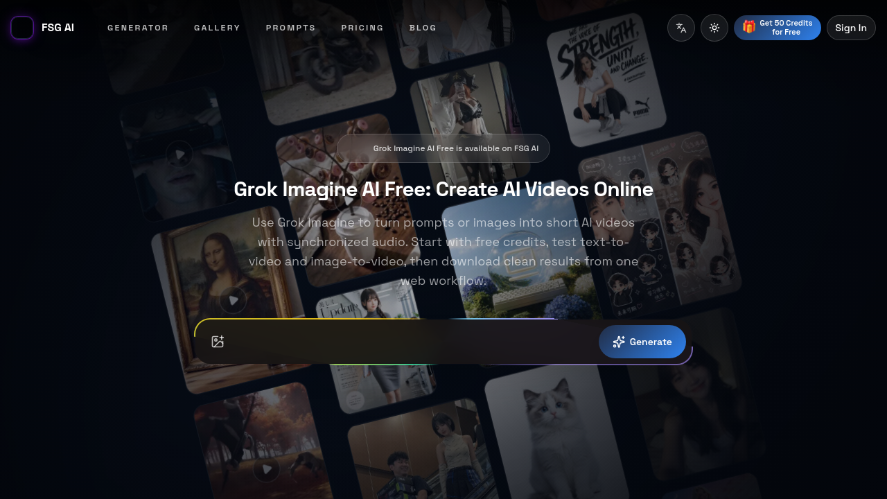 Grok Imagine Free Generator - FSG AI