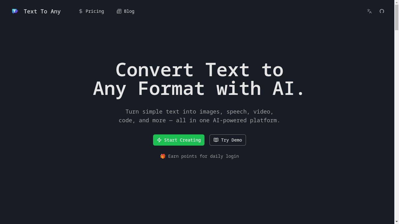Text To Any